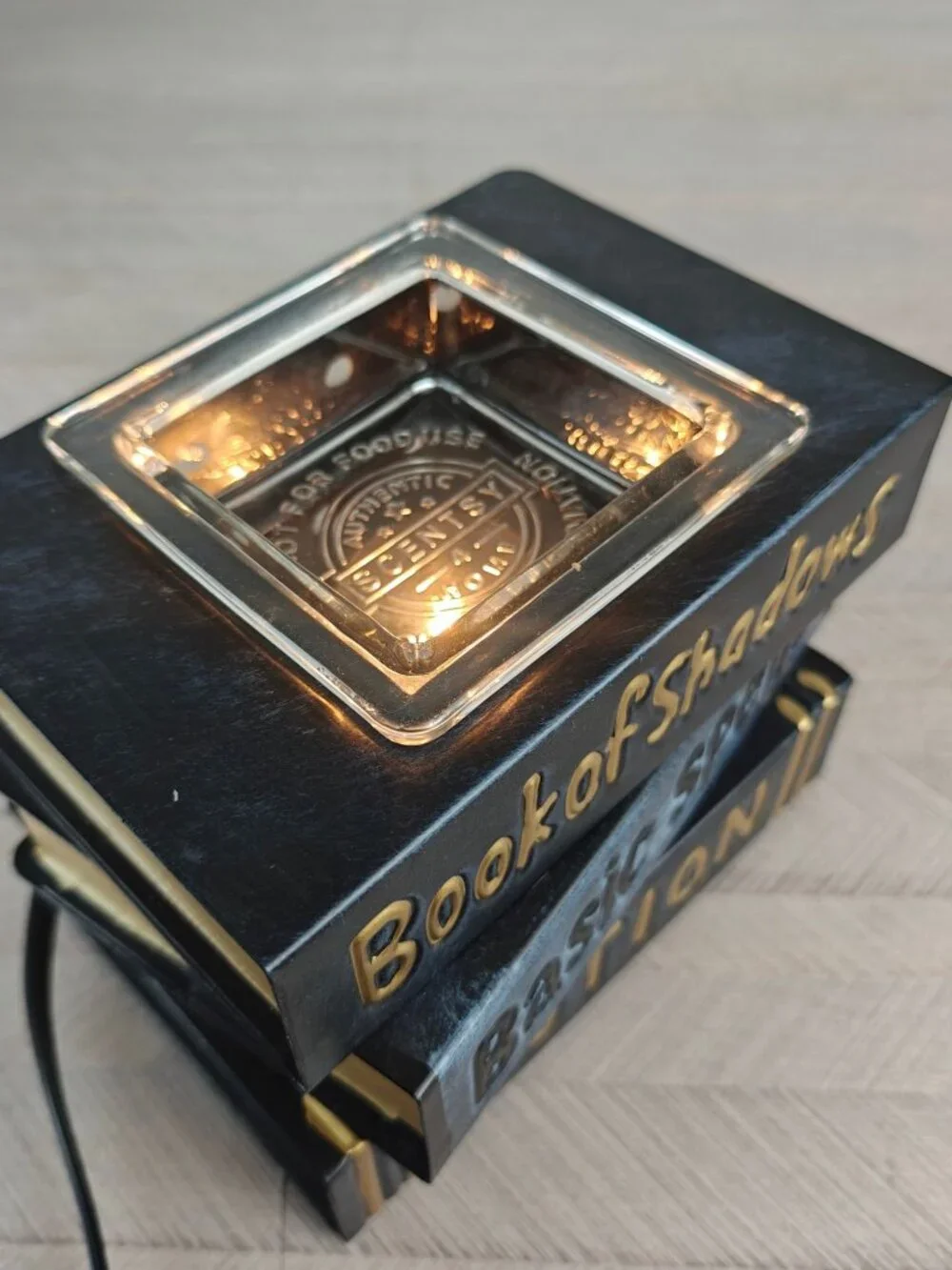 Scentsy Ceramic Under My Spell Wax Warmer Halloween Decor Book Of Shadows